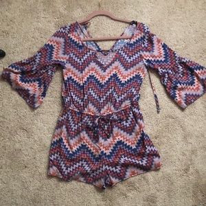 Zig zag pattern romper